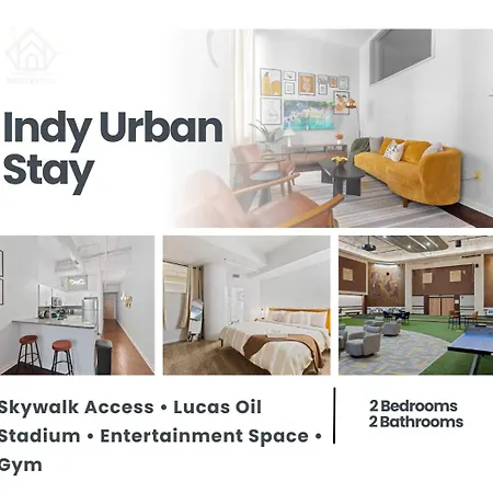 Indy Urban Stay - Skywalk Access - Convention Center - Sleeps7
